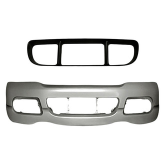 Replacement - 2-Piece (Front Bumper Cover, Front Center Bumper Grille) (Standard Line)