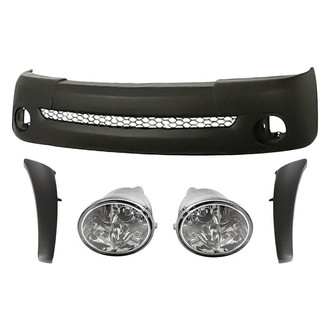 Replacement - 5-Piece (Front Bumper Cover, Driver and Passenger Side Fog Light, Front Inner and Outer Bumper Extension) (Standard Line)