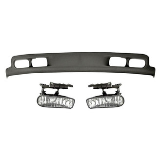 Replacement - 3-Piece (Front Bumper Air Deflector, Driver and Passenger Side Fog Light) (Standard Line)