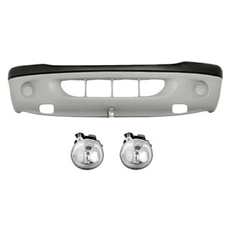 Replacement - 3-Piece (Front Bumper Cover, Driver and Passenger Side Fog Light) (Standard Line)