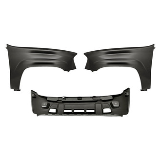 Replacement - 3-Piece (Front Bumper Cover, Front Driver and Passenger Side Fender) (Standard Line)