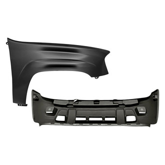 Replacement - 2-Piece (Front Bumper Cover, Front Passenger Side Fender) (Standard Line)