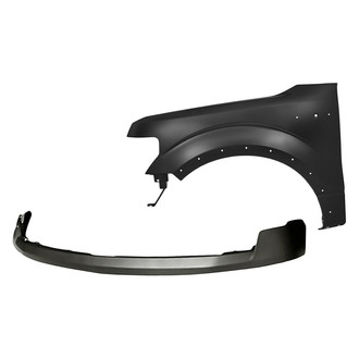 Replacement - 2-Piece (Front Upper Bumper Cover, Front Driver Side Fender) (CAPA Certified)
