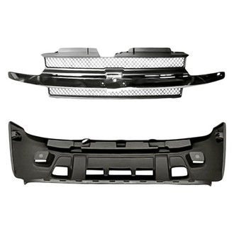 Replacement - 2-Piece (Front Bumper Cover, Grille) (Standard Line)