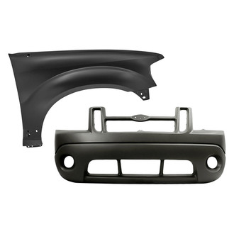 Replacement - 2-Piece (Front Lower Bumper Cover, Front Passenger Side Fender) (Standard Line)