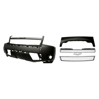 Replacement - 4-Piece (Front Lower Bumper Cover, Upper and Lower Grille) (Standard Line)