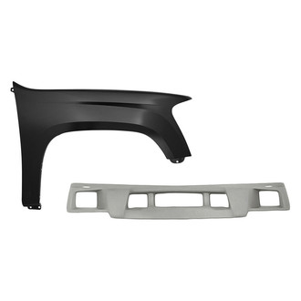 Replacement - 2-Piece (Front Lower Bumper Cover, Front Passenger Side Fender) (Standard Line)