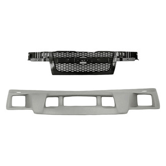 Replacement - 2-Piece (Front Lower Bumper Cover, Grille) (Standard Line)