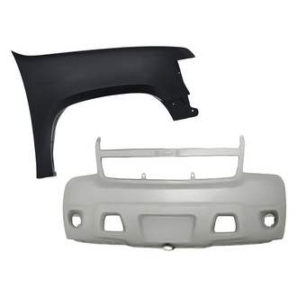 Replacement - 2-Piece (Front Bumper Cover, Front Passenger Side Fender) (Standard Line)