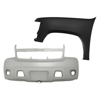 Replacement - 2-Piece (Front Bumper Cover, Front Driver Side Fender) (CAPA Certified)