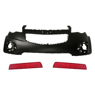 Replacement - 3-Piece (Front Upper Bumper Cover, Rear Inner and Outer Bumper Reflector) (Standard Line)
