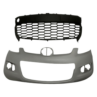 Replacement - 2-Piece (Front Bumper Cover, Front Bumper Grille) (Standard Line)