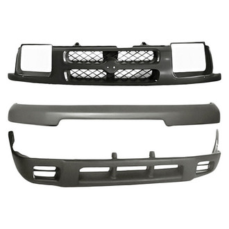 Replacement - 3-Piece (Grille, Front Bumper Face Bar, Front Bumper Valance) (Standard Line)
