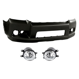Replacement - 3-Piece (Front Bumper Cover, Driver and Passenger Side Fog Light) (Standard Line)