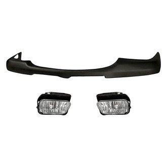 Replacement - 3-Piece (Front Upper Bumper Cover, Driver and Passenger Side Fog Light) (Standard Line)