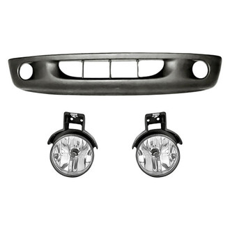 Replacement - 3-Piece (Front Lower Bumper Cover, Driver and Passenger Side Fog Light) (Standard Line)