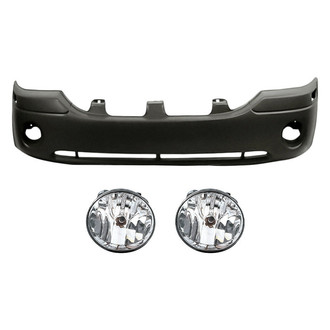 Replacement - 3-Piece (Front Bumper Cover, Driver and Passenger Side Fog Light) (CAPA Certified)