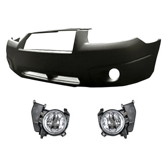 Replacement - 3-Piece (Front Bumper Cover, Driver and Passenger Side Fog Light) (Standard Line)