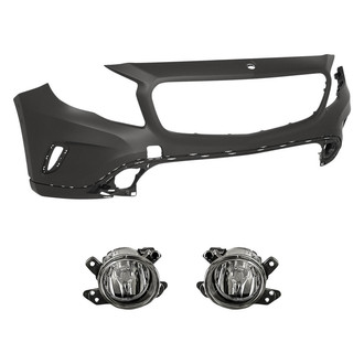 Replacement - 3-Piece (Front Bumper Cover, Driver and Passenger Side Fog Light) (Standard Line)