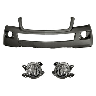 Replacement - 3-Piece (Front Bumper Cover, Driver and Passenger Side Fog Light) (Standard Line)