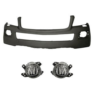 Replacement - 3-Piece (Front Bumper Cover, Driver and Passenger Side Fog Light) (Standard Line)
