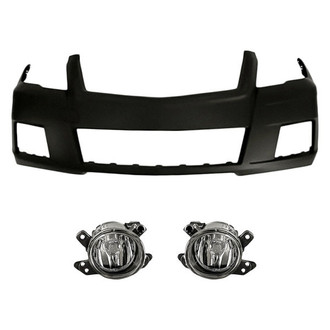 Replacement - 3-Piece (Front Bumper Cover, Driver and Passenger Side Fog Light) (Standard Line)