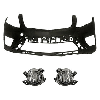Replacement - 3-Piece (Front Bumper Cover, Driver and Passenger Side Fog Light) (Standard Line)