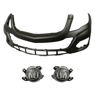 Replacement - 3-Piece (Front Bumper Cover, Driver and Passenger Side Fog Light) (Standard Line)