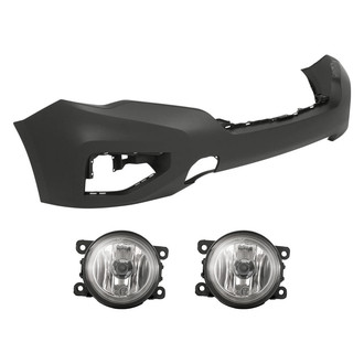 Replacement - 3-Piece (Front Bumper Cover, Driver and Passenger Side Fog Light) (Standard Line)