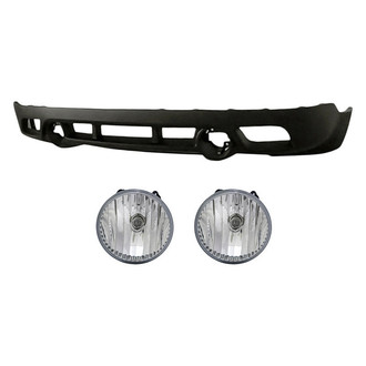 Replacement - 3-Piece (Front Lower Bumper Cover, Driver and Passenger Side Fog Light Lens and Housing) (Standard Line)