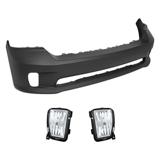 Replacement - 3-Piece (Front Bumper Cover, Driver and Passenger Side Fog Light) (Standard Line)