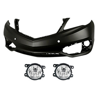 Replacement - 3-Piece (Front Bumper Cover, Driver and Passenger Side Fog Light) (Standard Line)