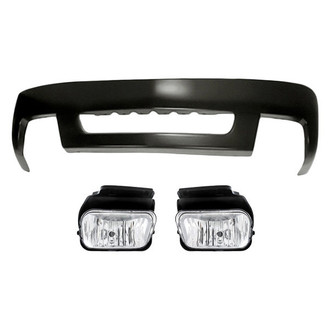 Replacement - 3-Piece (Front Bumper Cover, Driver and Passenger Side Fog Light) (Standard Line)