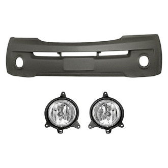 Replacement - 3-Piece (Front Bumper Cover, Driver and Passenger Side Fog Light) (Standard Line)
