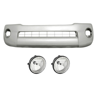 Replacement - 3-Piece (Front Bumper Cover, Driver and Passenger Side Fog Light) (Standard Line)