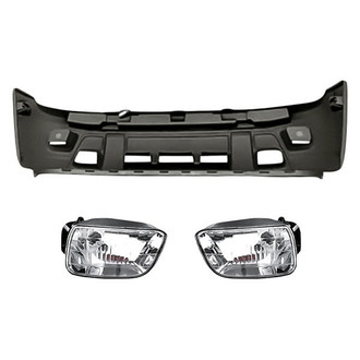 Replacement - 3-Piece (Front Bumper Cover, Driver and Passenger Side Fog Light) (Standard Line)