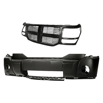 Replacement - 2-Piece (Front Bumper Cover, Grille) (Standard Line)