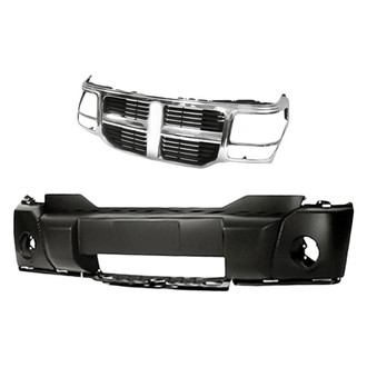 Replacement - 2-Piece (Front Bumper Cover, Grille) (Standard Line)