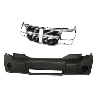 Replacement - 2-Piece (Front Bumper Cover, Grille) (Standard Line)