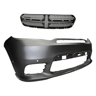 Replacement - 2-Piece (Front Bumper Cover, Grille) (Standard Line)