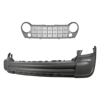 Replacement - 2-Piece (Front Bumper Cover, Grille) (Standard Line)