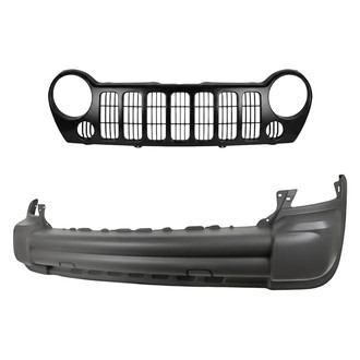 Replacement - 2-Piece (Front Bumper Cover, Grille) (Standard Line)