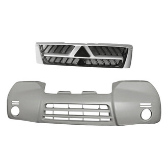 Replacement - 2-Piece (Front Bumper Cover, Grille) (Standard Line)