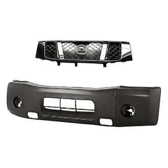 Replacement - 2-Piece (Front Bumper Cover, Grille) (Standard Line)