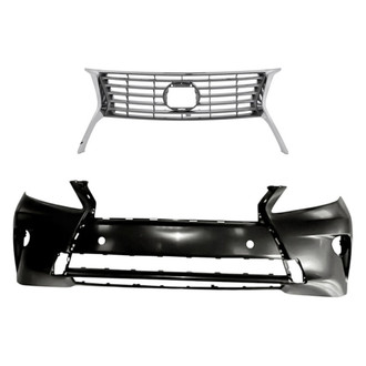Replacement - 2-Piece (Front Bumper Cover, Grille) (Standard Line)