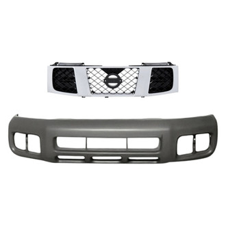 Replacement - 2-Piece (Front Bumper Cover, Grille) (Standard Line)
