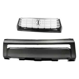 Replacement - 2-Piece (Front Bumper Cover, Grille) (Standard Line)