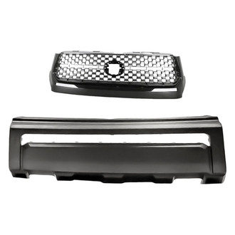 Replacement - 2-Piece (Front Bumper Cover, Grille) (Standard Line)