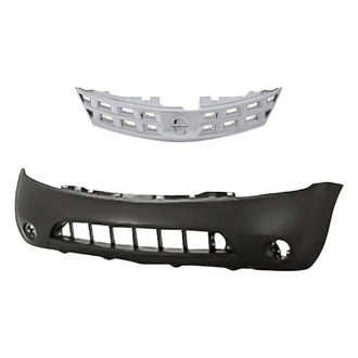 Replacement - 2-Piece (Front Bumper Cover, Grille)