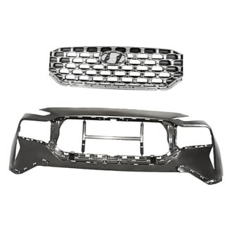 Replacement - 2-Piece (Front Bumper Cover, Grille) (Standard Line)